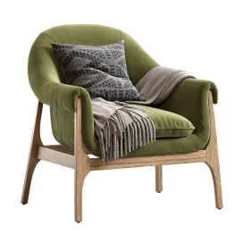 INDIO WOOD ACCENT CHAIR IN HAZE